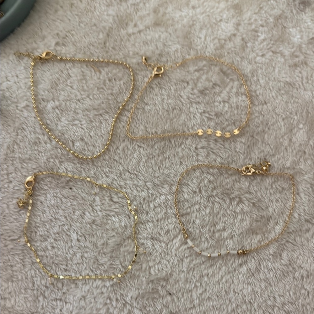 Elegant Gold Anklet Set